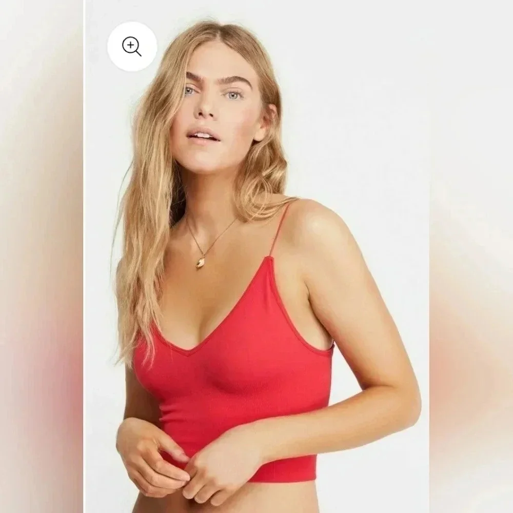 Free People, Size XS/S, Cherry Red Strappy Crop